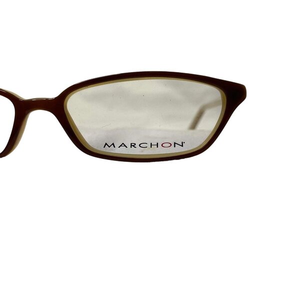 #5296 Marchon Brown rectngle Womens Eyewear Frames 50-15-135 - Picture 2 of 7